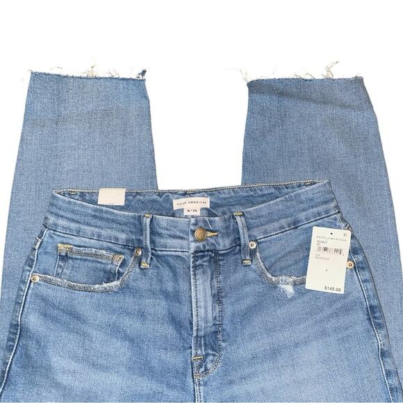 NWT Good American Good Classic Slim Straight Jeans Size 8/29 Retail $145 - Picture 5 of 7